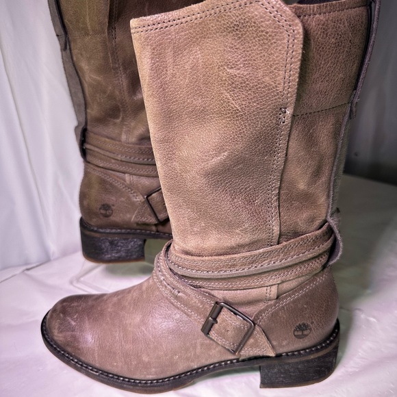 Timberland Women's Tan Leather Heeled Boots - Picture 6 of 14